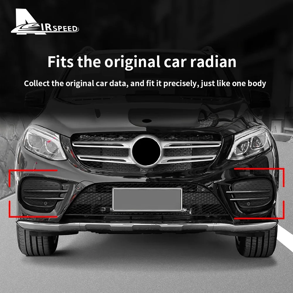 Front Bumper Fog Light Covers Lip Splitter Spoiler Grill Grille for Mercedes-Benz GLE GLS GLE Coupe W166 X166 C292 2016-2019 view 5