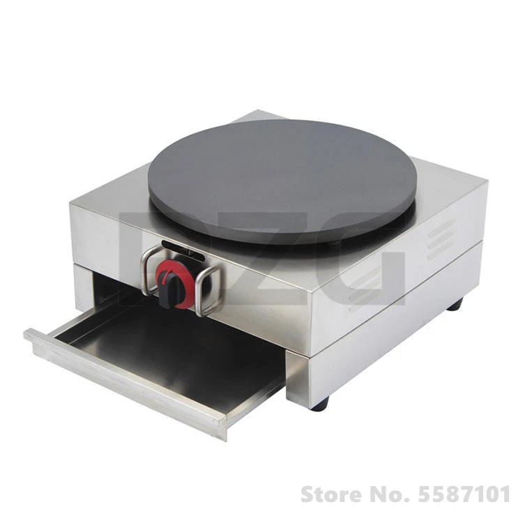 Gas LPG 40cm Pan Size Single Pan Crepe Maker Non-Stick Pancake Making Machine Hot Plate Commercial