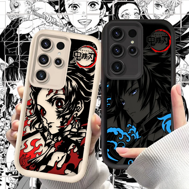 Demon Slayer Tanjiro Giyū Tomioka Phone Case For Samsung Galaxy S26 S25 Edge S24 S23 Ultra S22 Plus S21 FE A07 A17 4G A37 A57 5G