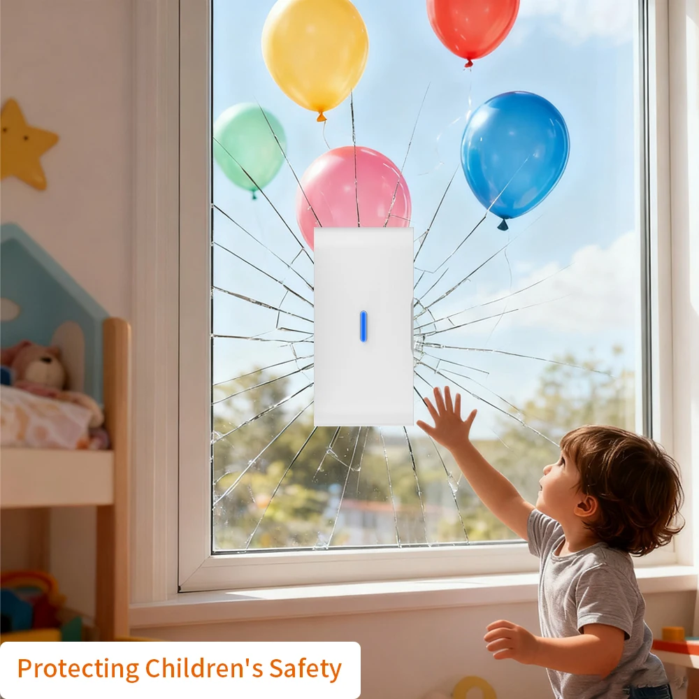 Staniot 433mhz كاشف الاهتزاز نافذة الاستشعار SOS زر المنزل مكافحة سرقة جهاز لاسلكي كسر الزجاج الاستشعار إنذار الأمن