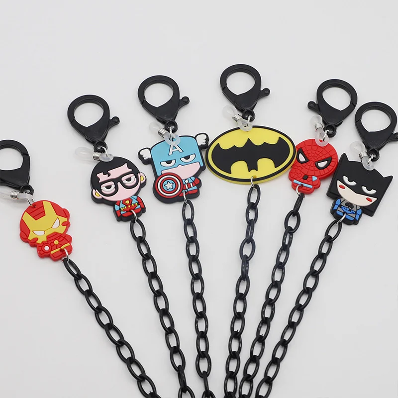 Disney Anime Mickey Mouse Anti Loss Hanging Rope Acrylic Mask Chain Kawaii Minnie Eyeglass Chain Children\'s Accessories