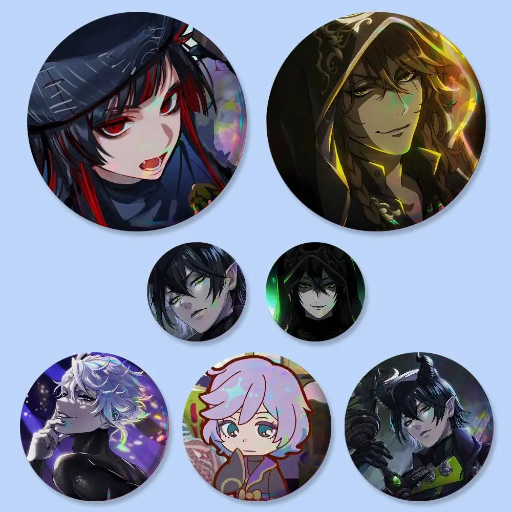 1pc Anime Game Twisted Wonderland Badges Button Round Creative Pin Brooch Badge Bag Decor Accessories Fans Collect Friends Gifts