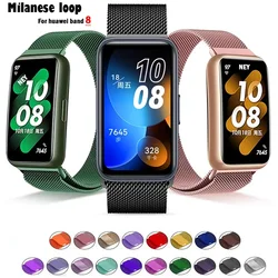 Mlianese Loop Strap For Huawei Band 8 7 Smartwatch Magnetic correa Wrist band Metal Stainless Steel Bracelet Huawei Band 6 strap