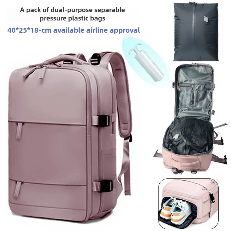 حقيبة ظهر للسفر محكمة الغلق مفرغة - حقيبة كمبيوتر محمول صغيرة للاستخدام الخارجي، خفيفة الوزن ومتينة للتنقل اليومي والرحلات القصيرة #1