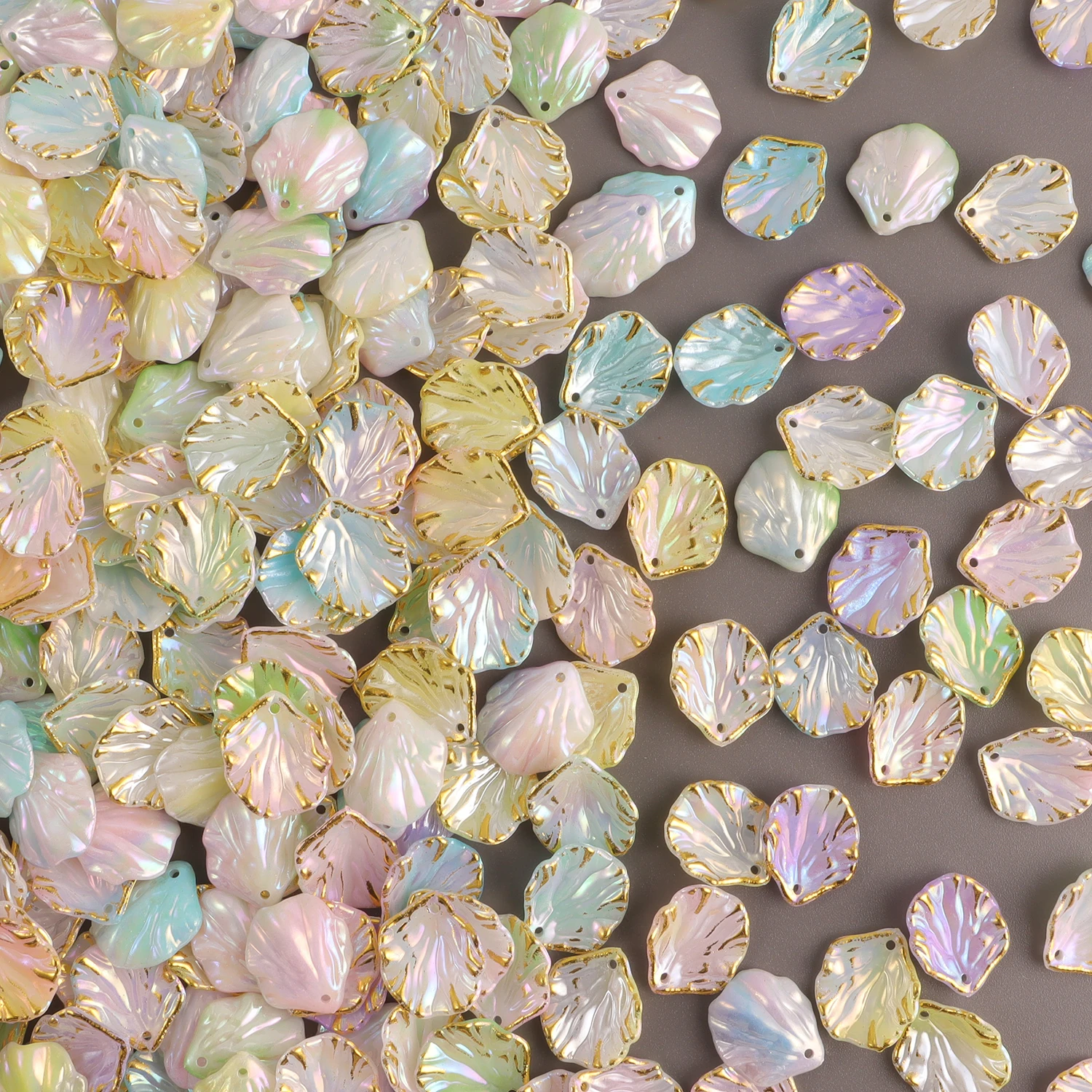 30/60PCS Fashion Flower Leaf Acrylic Pendant DIY Necklace Bracelet Jewelry finding