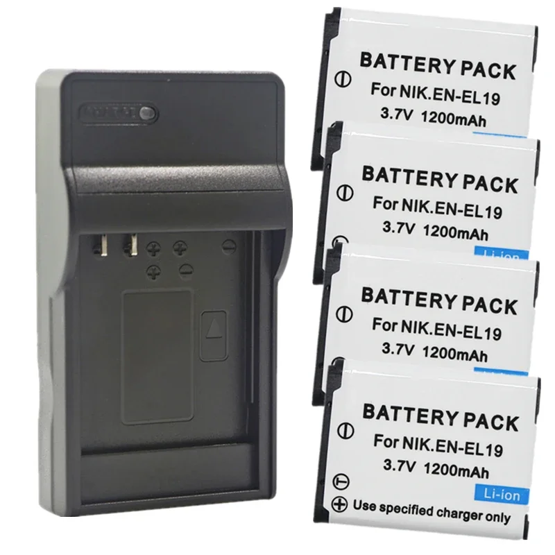 EN-EL19 Battery 1000mAh EN EL19 Rechargeable Batteries For Nikon Coolpix S32 S100 S2500 S2750 S3100 S3400 S3500 Camera Battery