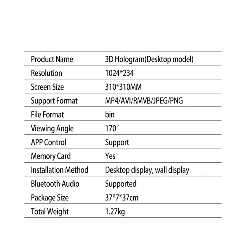 New 3D Holographic Player Wireless Bluetooth Lyrics Speaker Creative Gift Hovering Lyrics Adjustable Volume Display