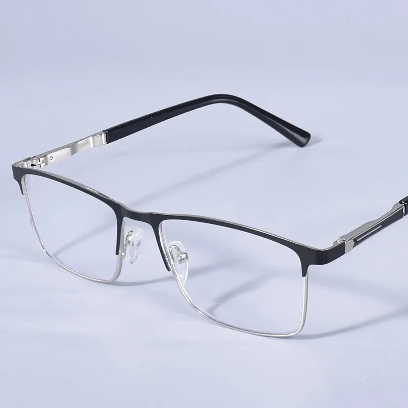Zweifarbige Lesebrille mit übergroßem Rahmen für Männer und Frauen, Anti-Blaulicht, hochwertige quadratische Presbyopie-Brille + 175