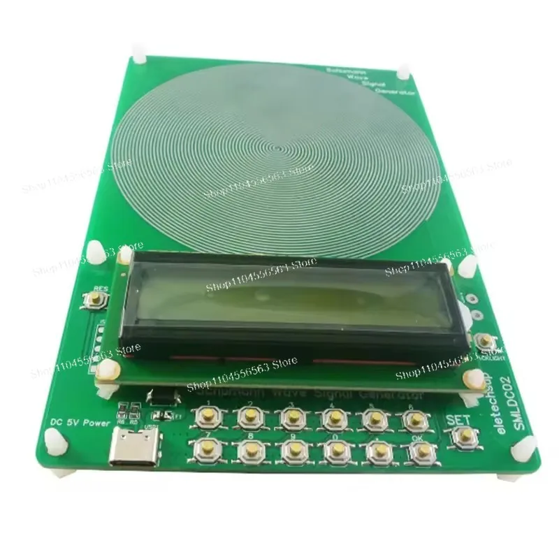 SMLDC02 Adjustable Ultra Low Frequency Pulse Wave Generator - 0.01Hz~ 100kHz with 7.83Hz Resonant Audio Resonator