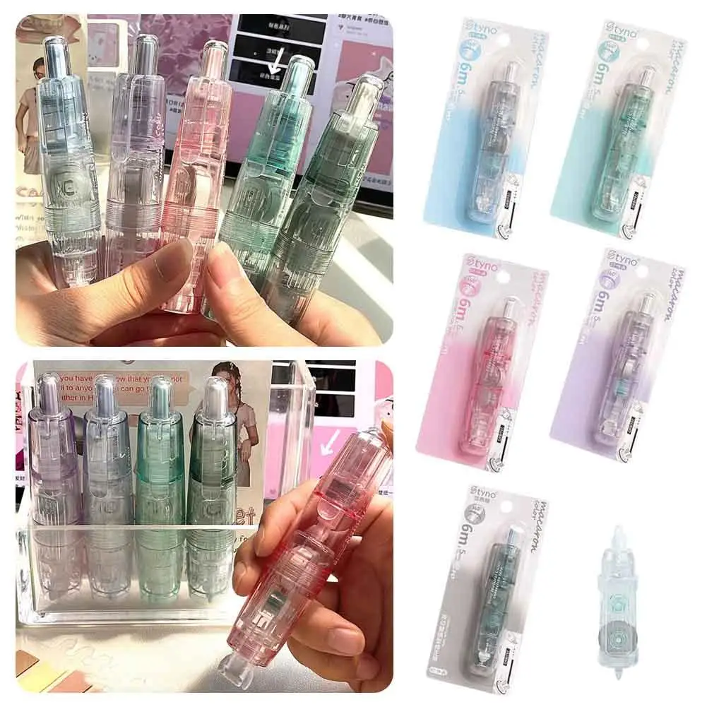 Press Correction Tape Transparent Colors Replaceable Pen Capacity School Large Corrector Core Supplies Shape E9r5