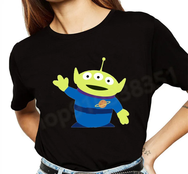 

Забавная женская футболка с принтом «Трехглазый инопланетянин», оверсайз, уличный стиль, панк-топы, женская одежда, топ с коротким рукавом