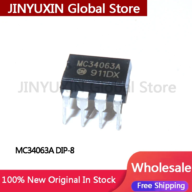 10-100Pcs MC34063A MC34063 1.2A 34063AP1 MC34063API DIP8  IC Chip