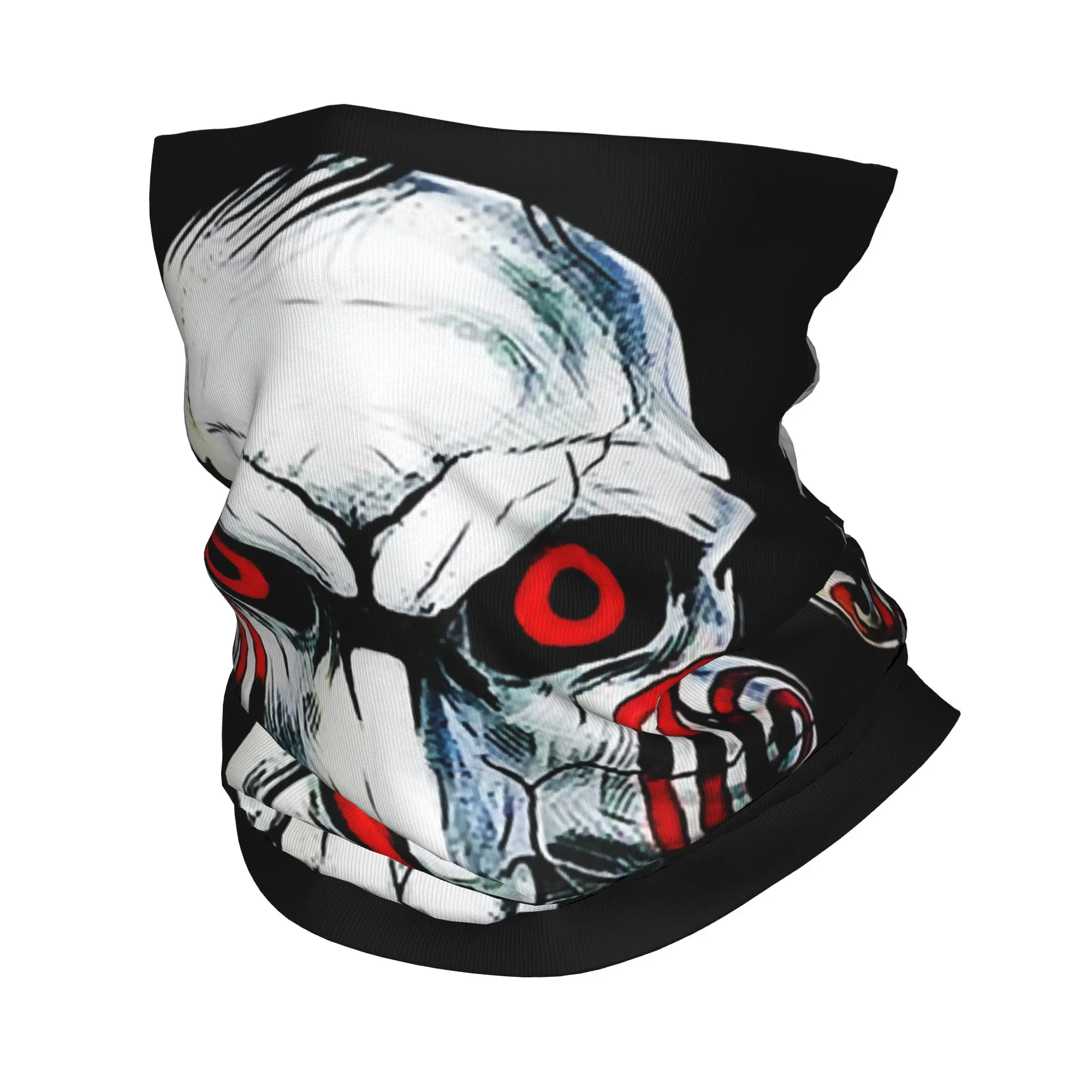 Custom S-Sawes Game Cartoon  Bandana Neck Gaiter for Ski Hunting Men Women Wrap Scarf Horror Headband Warmer