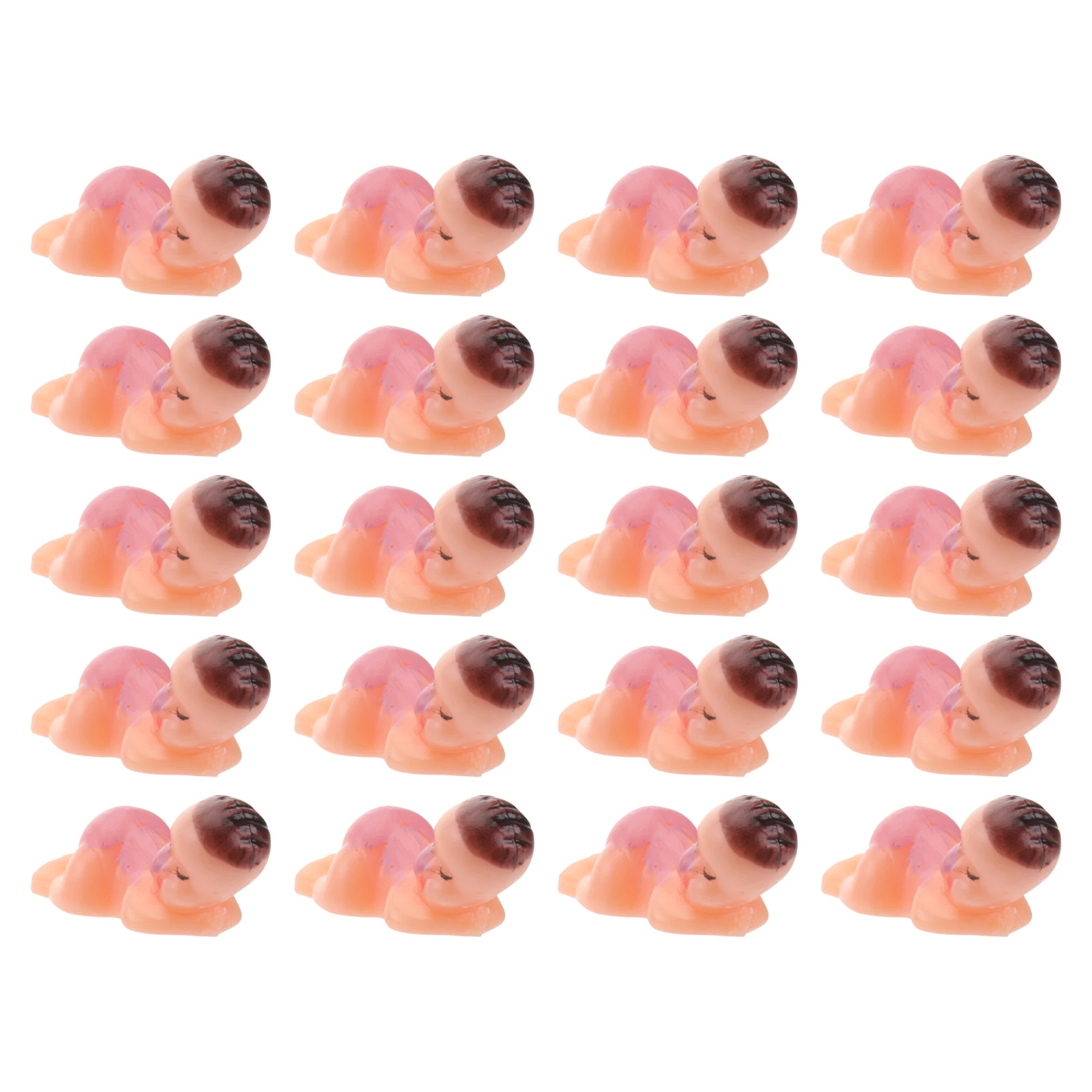

20pcs Sleeping Plastic Ornament Shower Decoration Party Home Decor Desktop Crafts Pink Miniature Safe