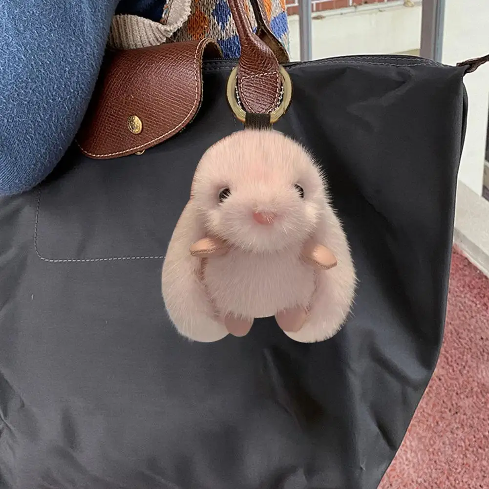 

Bunny Keychain Cute Bunny Plush Keychain Pendant for Bag Car Long Ear Rabbit Doll Charm Holder Backpack Decoration Gift Idea