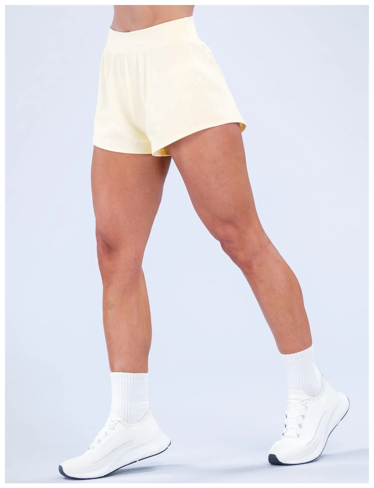 Origin Training Shorts Damen Hochgeschnittener Bund Sportshorts Yoga-Bekleidung Pilates Fitness Workout-Kleidung Laufshorts – Detail 13