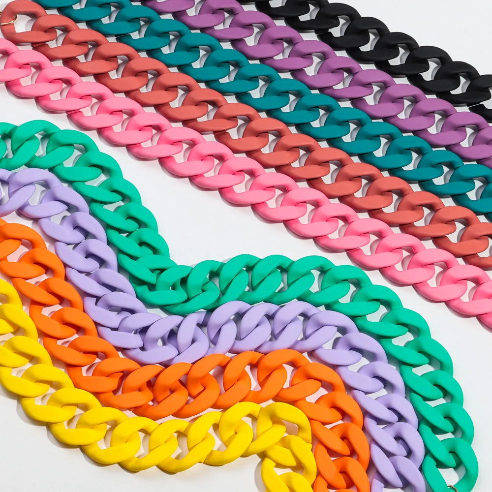 Neue Bunte Matte Acryl Breite Kette Choker Halsketten für Frauen Aussage Böhmischen Harz Chunky Kragen Halskette Mode Schmuck – Detail 10