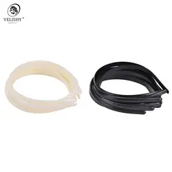 10pcs/lot ABS Black White Plain Plastic Headband Lady DIY Resin Hair Bands Hair Hoop Girls Simple Scrub Headbands Hairband