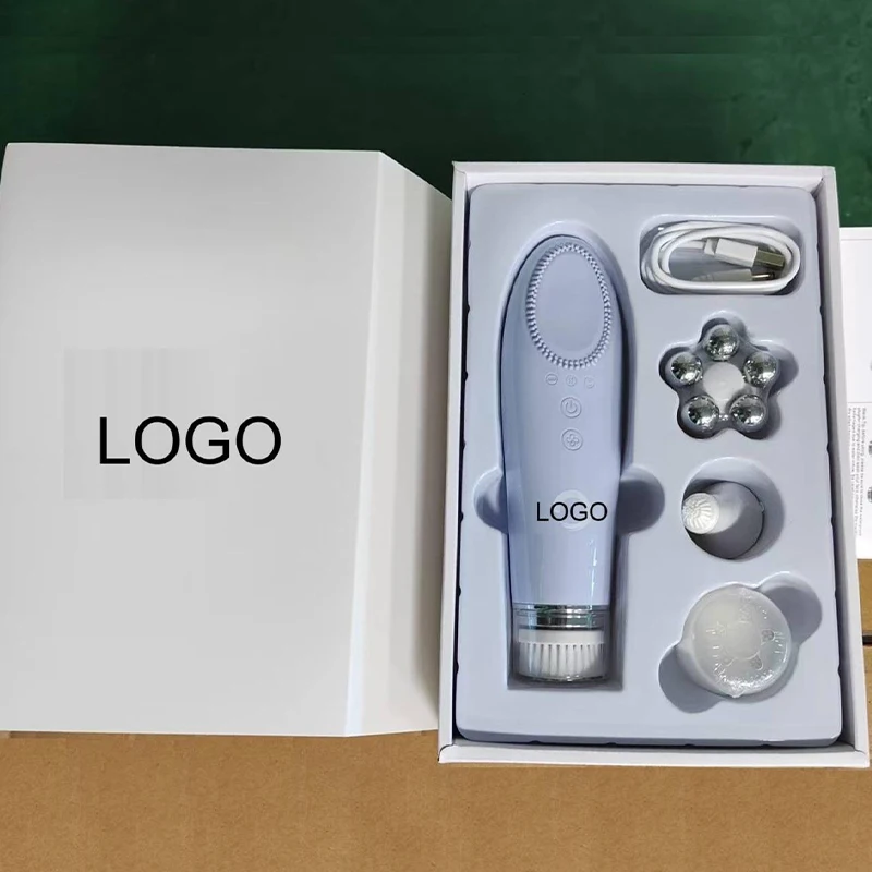 การสั่นสะเทือน Cleanser เครื่องมือทําความสะอาดใบหน้า Facials อุปกรณ์ทําความสะอาดอัลตราโซนิกเครื่องนวดหน้า Skincare Firming Face