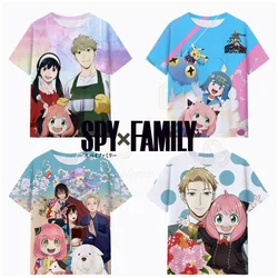 Boys Girls T-shirts Kids Cartoon Anime Graphic SPY×FAMILY Print 3D Short Sleeve T Shirt Anya Forger Print Tops Tees Teen Clothes