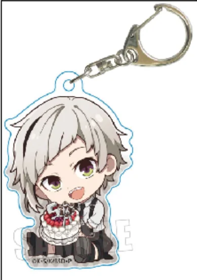 Game Nakajima Atsushi Nakahara Chuya Dazai Osamu Izumi Kyouka Ryunosuke Akutagawa Keychain Doll Anime Acrylic Keyring Gift