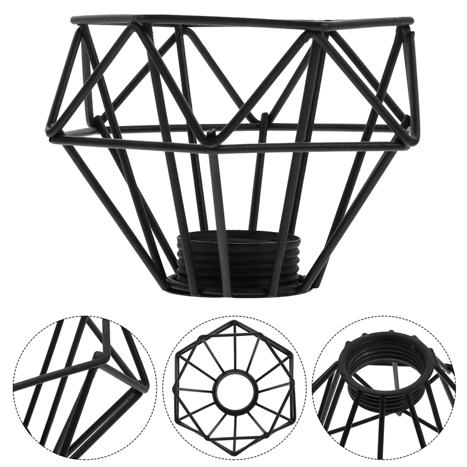 

2 шт., черный ретро металлический абажур, подвесной светильник, крышка люстры, ромбовидная форма, светильник в индустриальном стиле, аксессуар