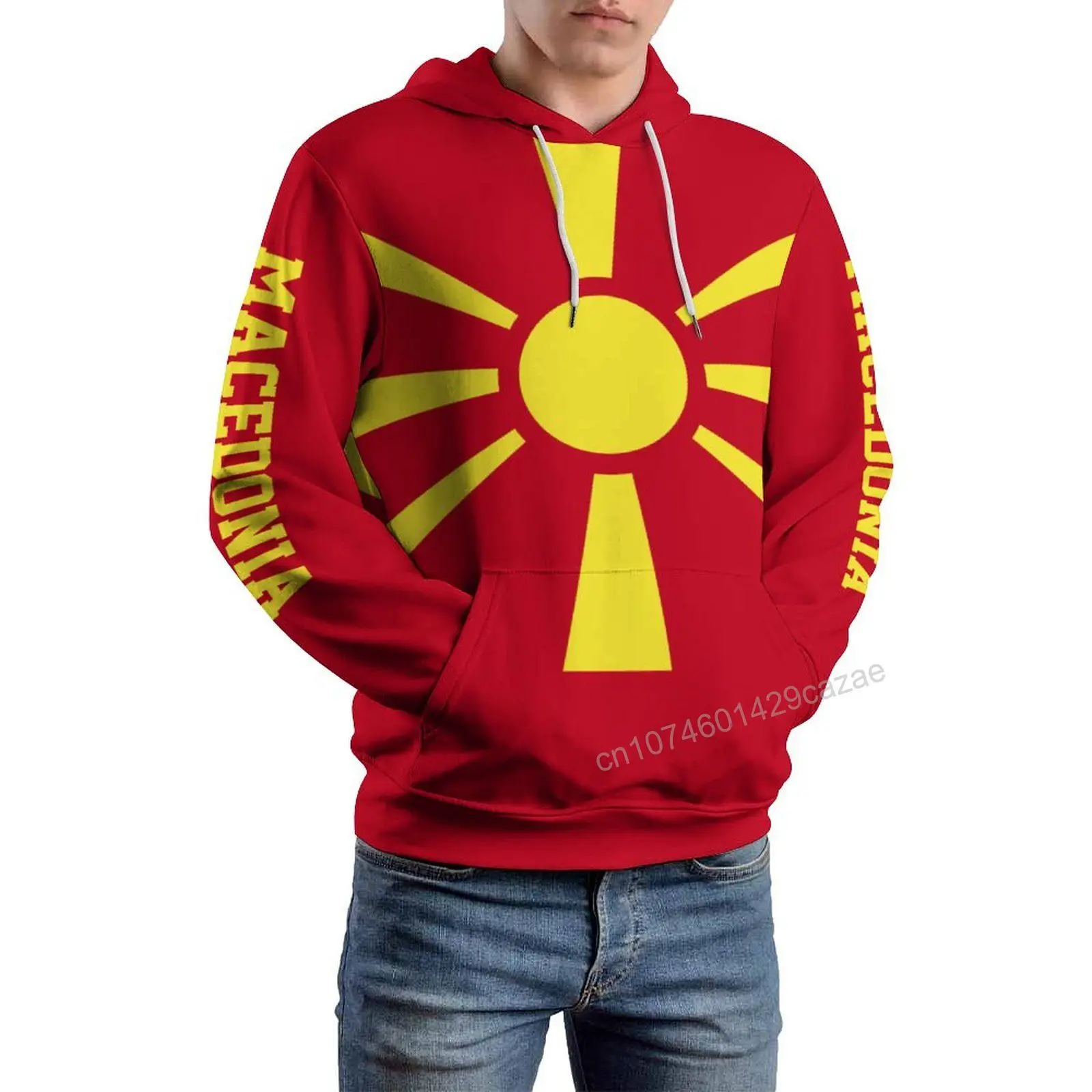 North Macedonia Country Flag 3D Hoodie Polyester Cool Men Women Harajuku Sweatshirt Unisex Casual Pullover Hoodies