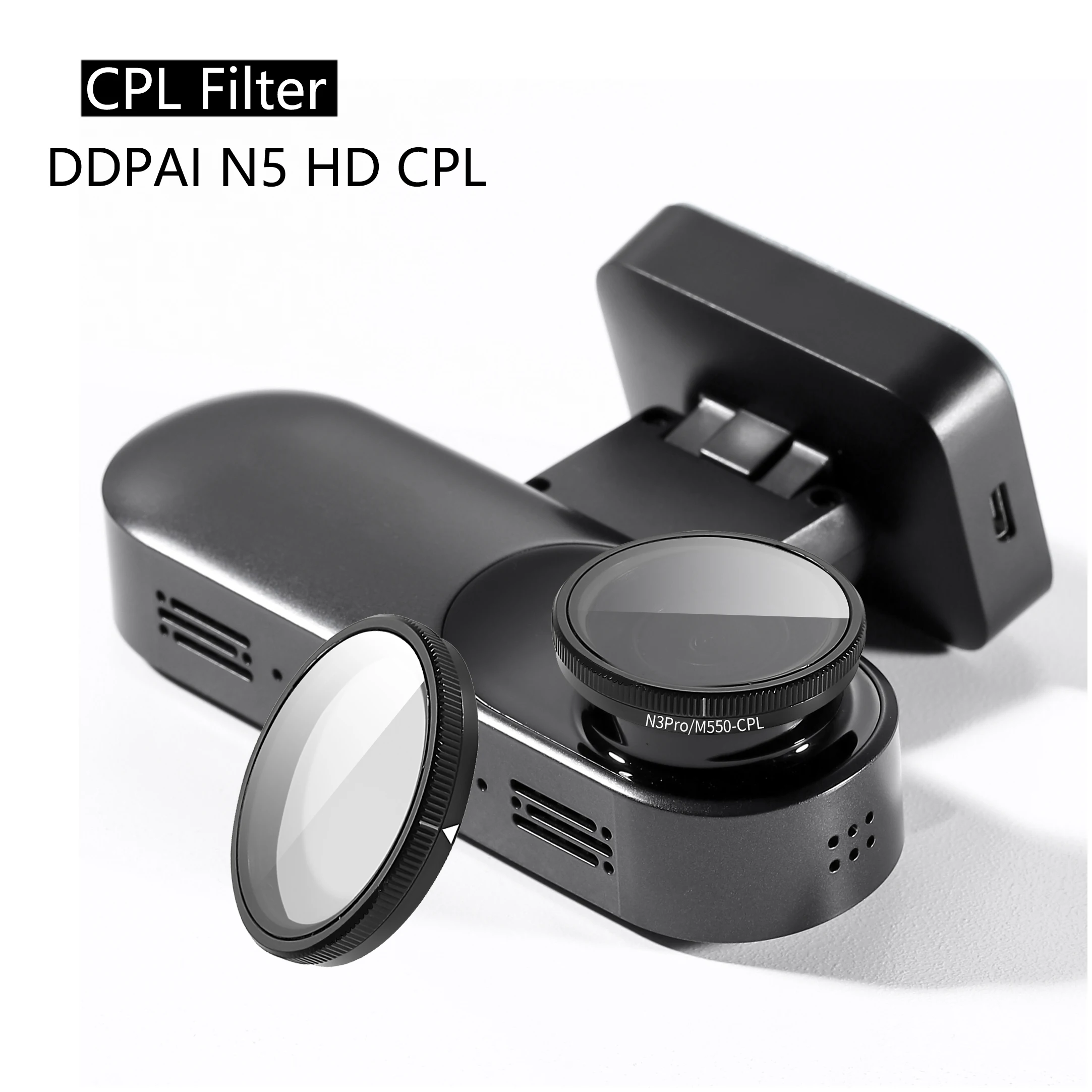 for DDPAI N5 Dual HD Lens Dust Protection Anti Glare CPL Filter for DDPAI N5 Static Sticker