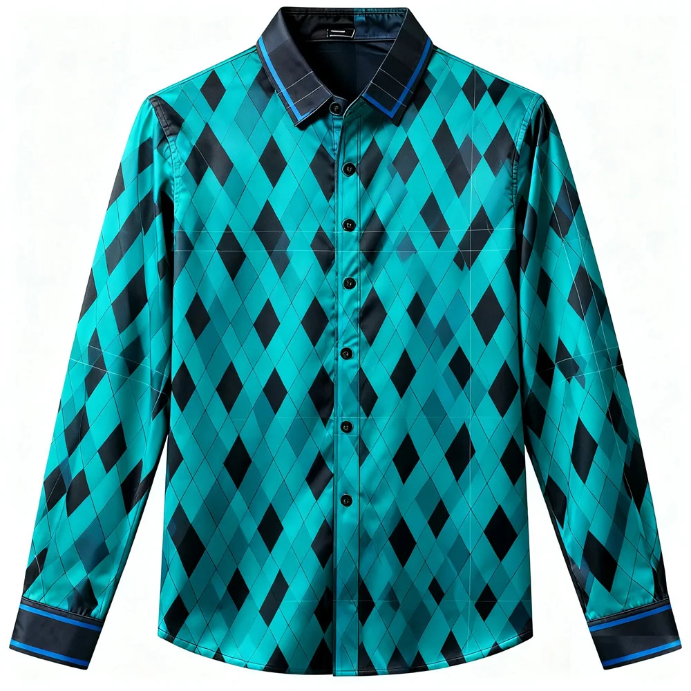 남성용 하와이안 셔츠 캐주얼 아웃도어 긴팔 새해 선물 부드럽고 편안한 소재 신상 남성 크리스마스 드레스 셔츠