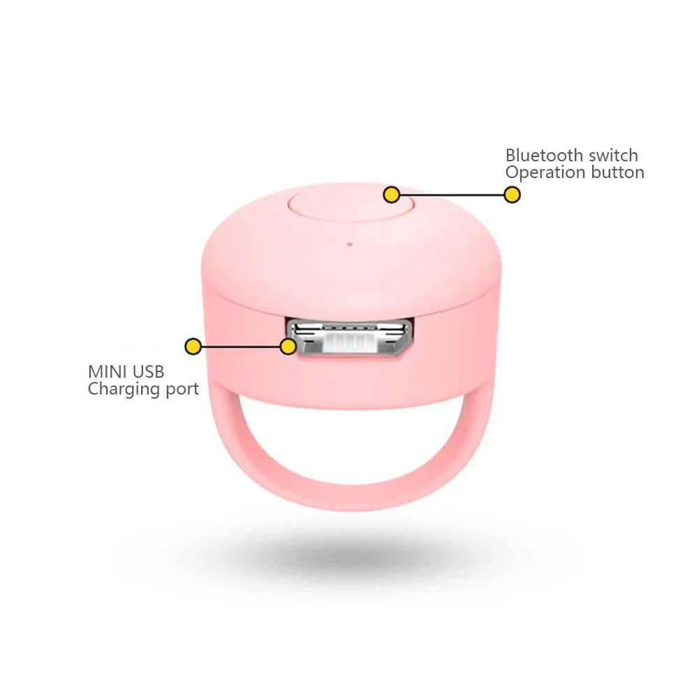 Für TikTok Flipping Selfie Video Bluetooth Fernbedienung Fingertip Ring Gadget Page Turner Browsing Controller für Mobiltelefon