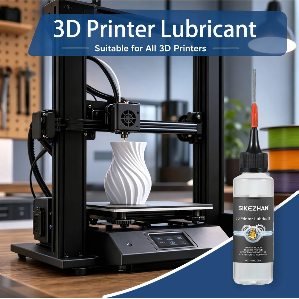 

60ml 3D Printer Lubricant Oil High Performance Smooth Motion Reduced Friction Precision Needle Oiler for Z Axis SIKEZHAN
