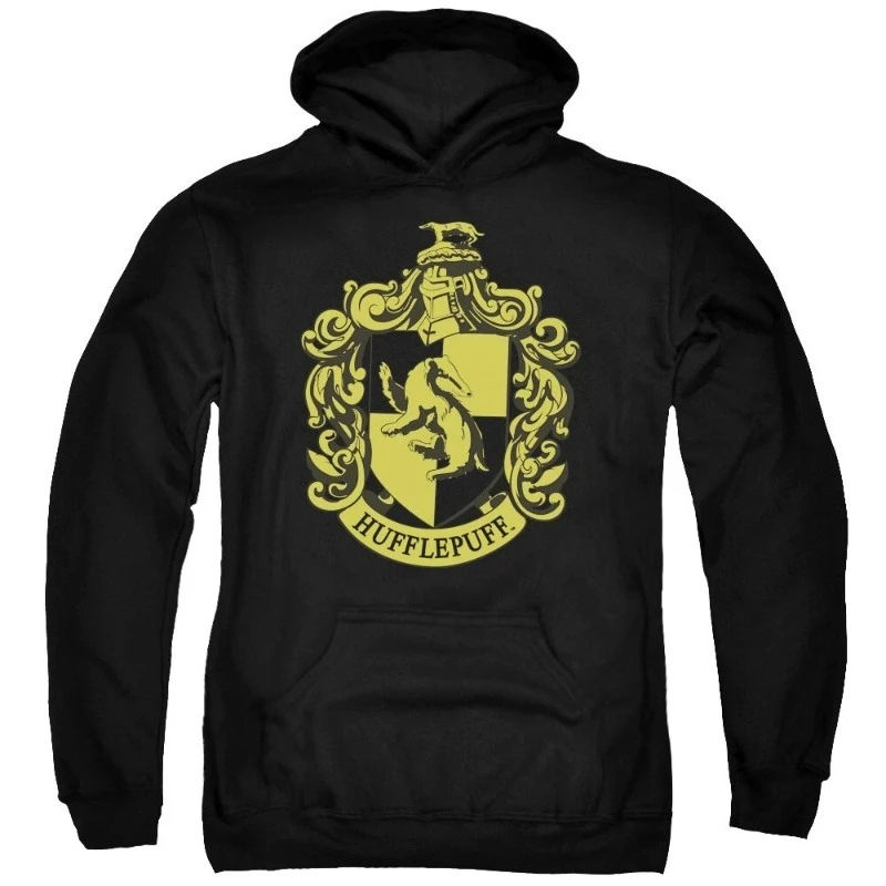 

Hot Selling Harry Potter "Hufflepuff" School Emblem Men's Unisex Hooded Sweatshirt in Autumn and Winter