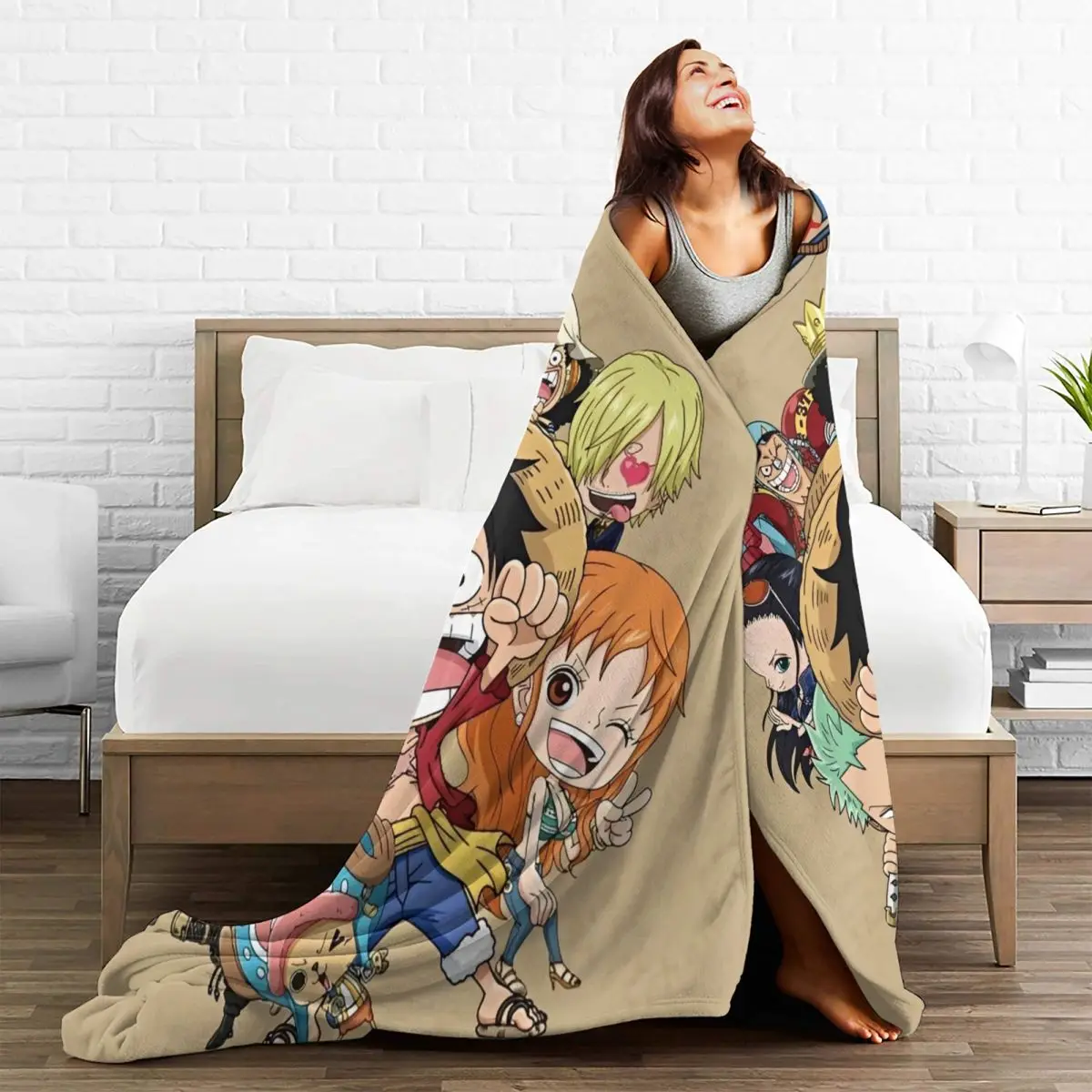 O-One P-Piece Anime Flannel Blanket Warm Soft Throw Blanket for Outdoor Picnic Street Trend Bedspread Sofa Bed Cover