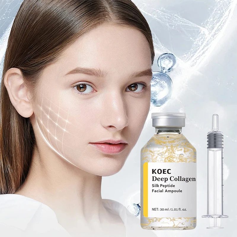 Super Hydrating Collagen Essence, Peptide Firming Ampoule Serum, Liquid Set Needle Type Korean Silk Collagen Moisturizing Serum
