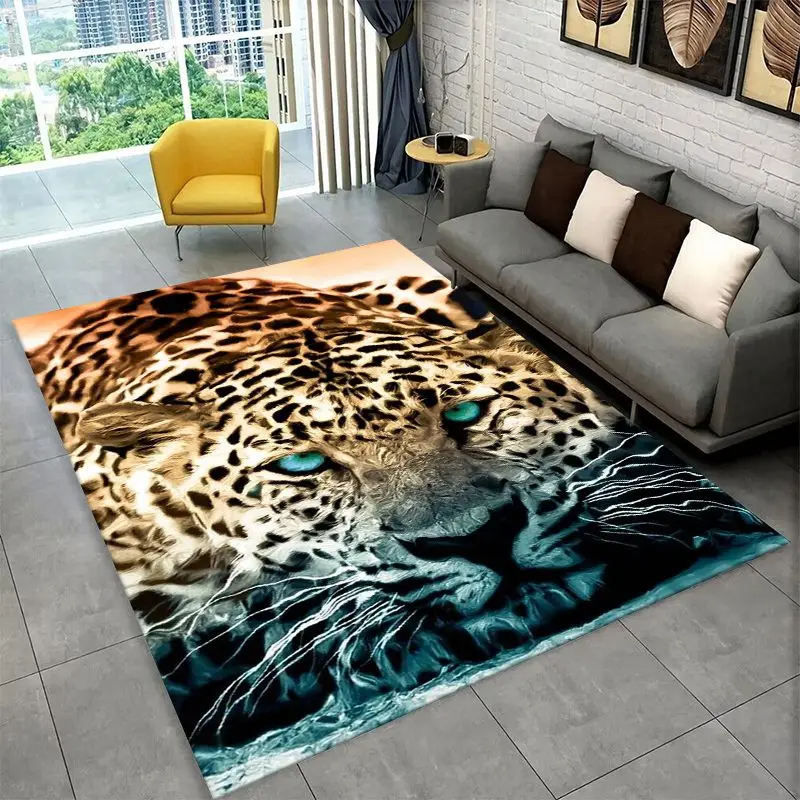 Fierce Leopard Cheetah Animal Beast Large Area Rug Non-slip Carpet for Bedroom Living Room Sofa Doormat Home Decor Floor Mat - view 5