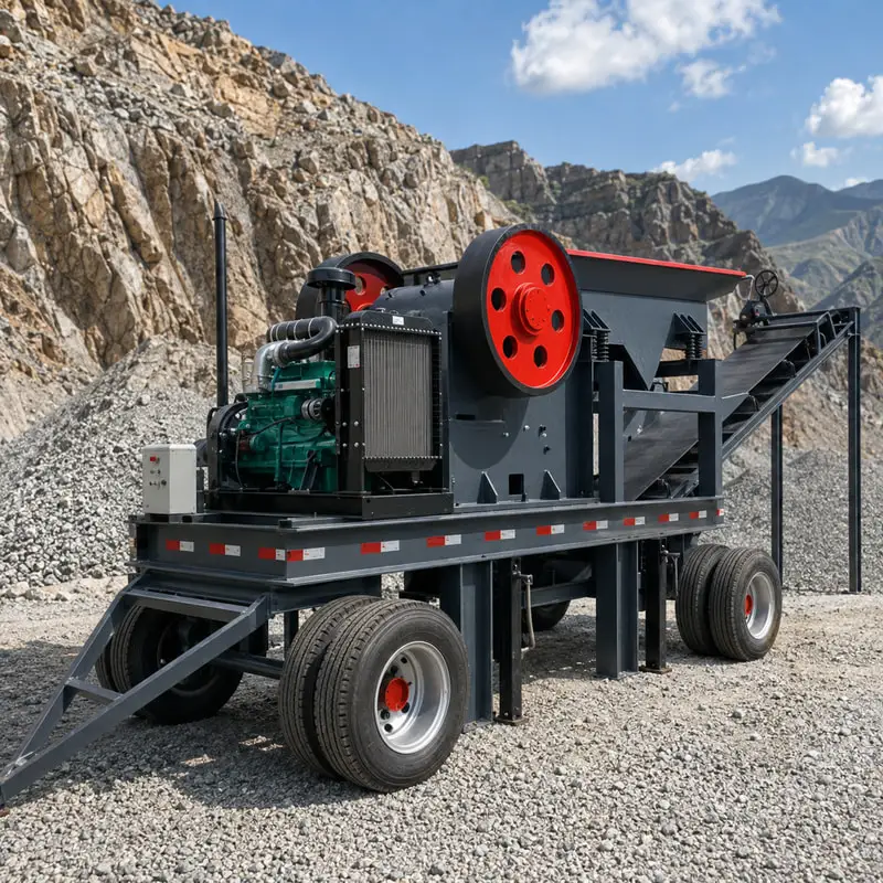 Quarry Jaw Crusher Machine for Iron Ore Crushing Easy Transport Customized Rock Crushing Plant for Road Construction