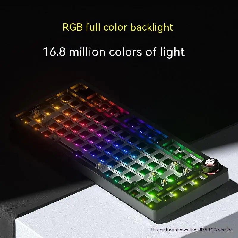 Imagem -06 - Leobog-alumínio Kits Teclado Mecânico Botão Multifuncional Hot Swap Gaming Keyboard Rgb Junta Gamer Personalizado Hi75