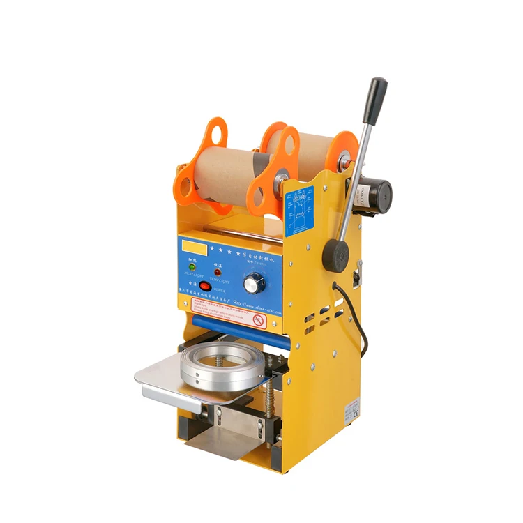 

Полуавтоматическая полуручная машина для запечатывания чашек йогурта