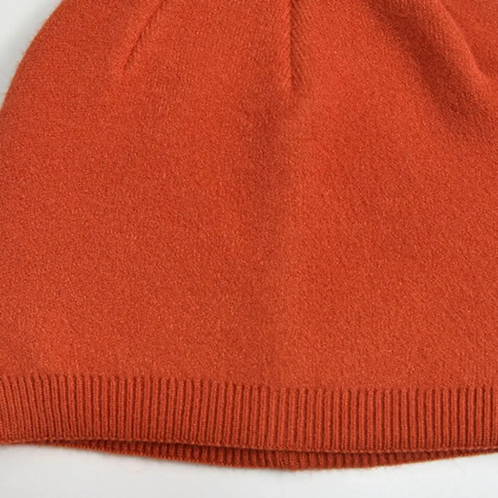 Модная однотонная шапка-бини, теплая зимняя вязаная шапка, ветрозащитные наушники, шерстяные шапки для женщин