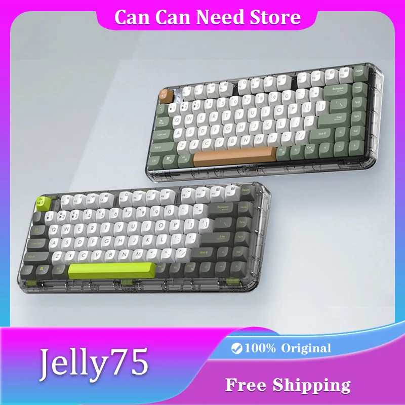 

ASUS Jelly75 KD201 Mechanical Keyboard Tri-mode Wireless Hot Swap 75Keys Backlight Gasket PC Esports Laptop Gaming Keyboards
