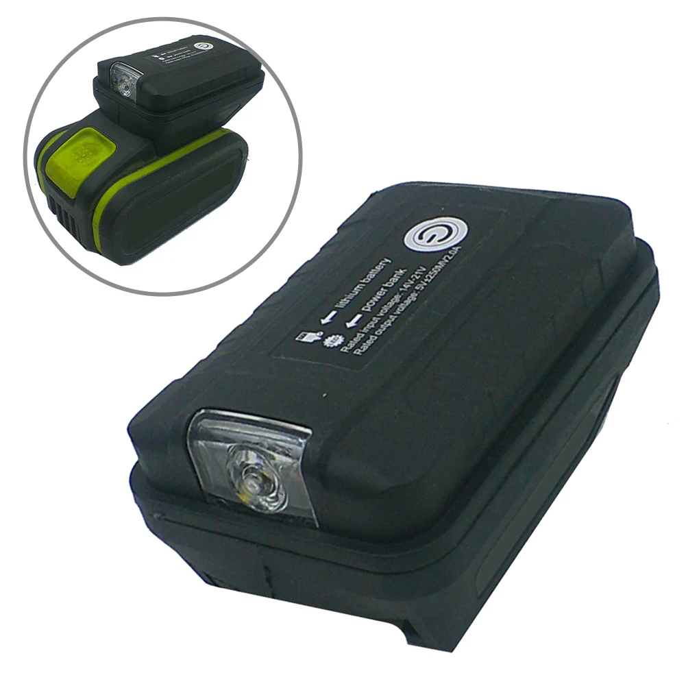 USB Battery Adapter With Light Flashlight Feature Intelligent Charging Board For 20V Battery For WA3551 WA3553 Battery