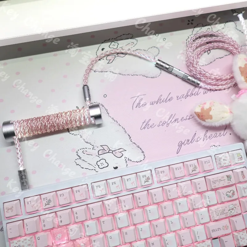 Custom 8k Aviator Cable 2-in-1 Series 1.6m Luminous Type-c Interface Magnetic Mechanical Keyboard Cable Desktop Decoration