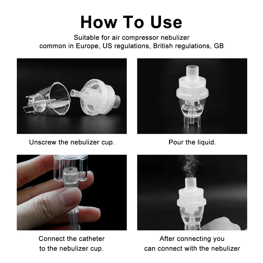 10/6ML Medical Atomized Cup Air Compressor Nebulizer Medicine Bottle Tank  Allergy Inhaler Atomized Cup Home Aerosol Medication