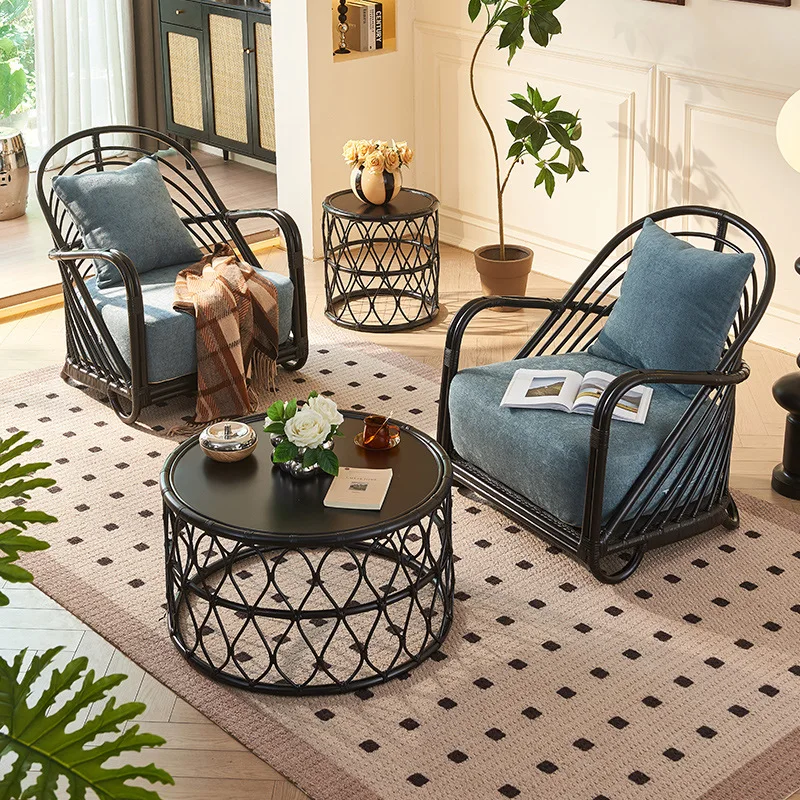 Balcony Armrest Back Chair Hotel B & B Sofa Chair Coffee Table