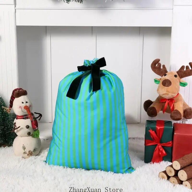 Weihnachtsgeschenktüte mit Kordelzugverschluss für Präsentation und Süßigkeitenservice 3XUF – Detail 9