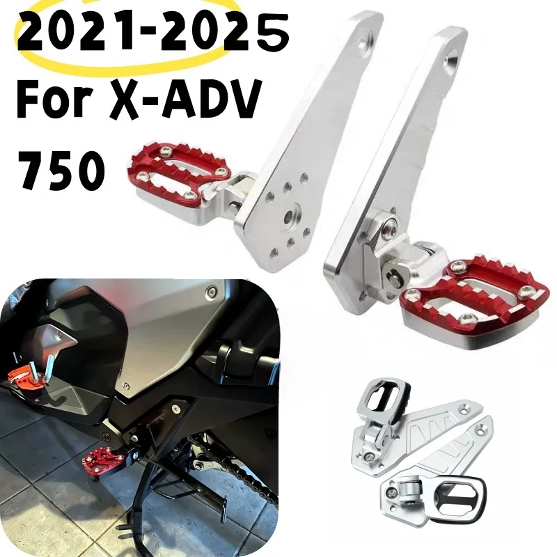 

XADV750 2021 2022-2025 For HONDA X-ADV XADV 750 Accessories Folding Rear Foot Pegs Passenger Foot Rest Pedal Footrest Footpegs