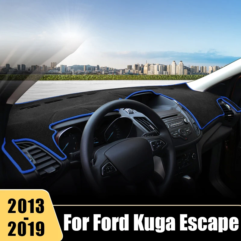 Dla Ford Kuga Escape MK2 2013 2014 2015 2016 2017 2018 2019 mata pokrywa deski rozdzielczej samochodu deska rozdzielcza podkładka przeciwsłoneczna