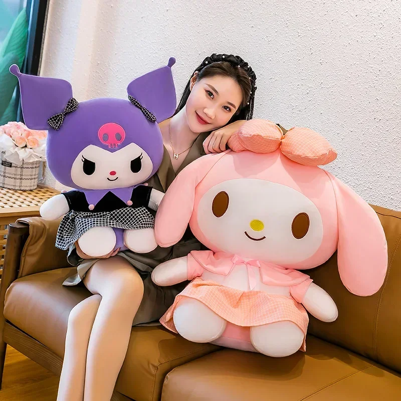 

Sanrio Kuromi Plush Toys Anime Kawaii Kuromi 38cm Cat Stuffed Plushie Dolls Sofa Bed Soft Pillow Xmas Gift for Kid Holiday Gift