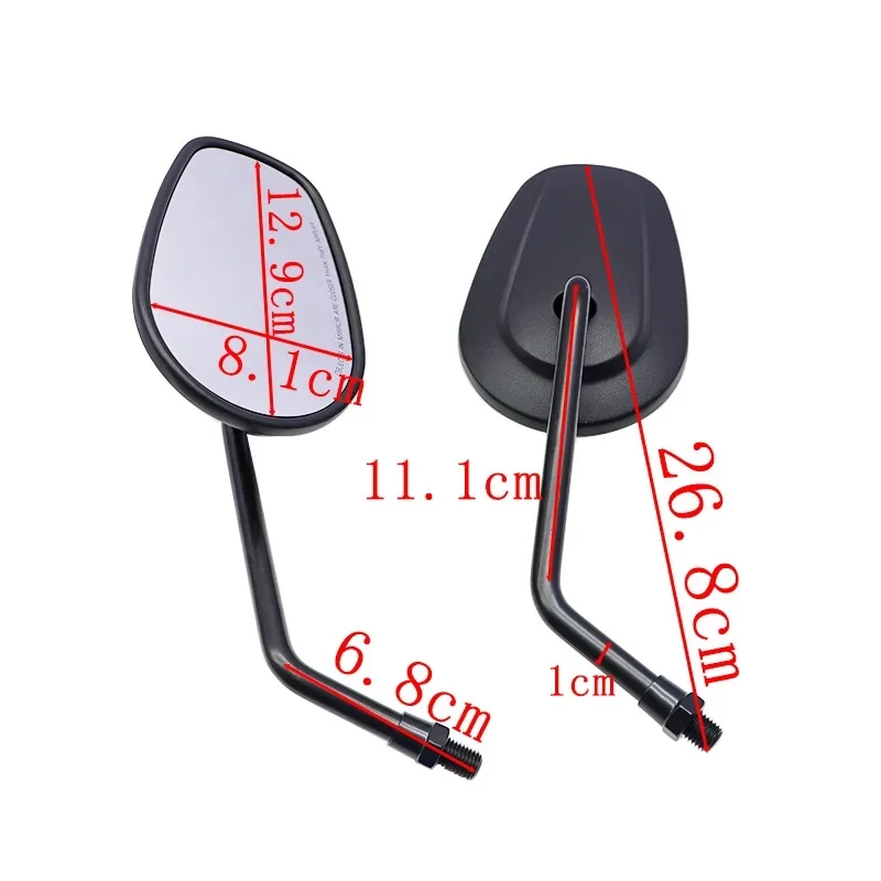 10MM Chrome/black Rearview Mirrors Fit For Honda Shadow Sabre VT VLX VF 600 500 700 750 1100/Kawasaki VN 700 800 900