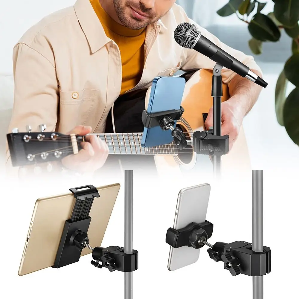 

НОВЫЙ вращающийся на 360 градусов держатель для планшета, регулируемая подставка для микрофона с резьбой 1/4, универсальный держатель для телефона, прямая трансляция